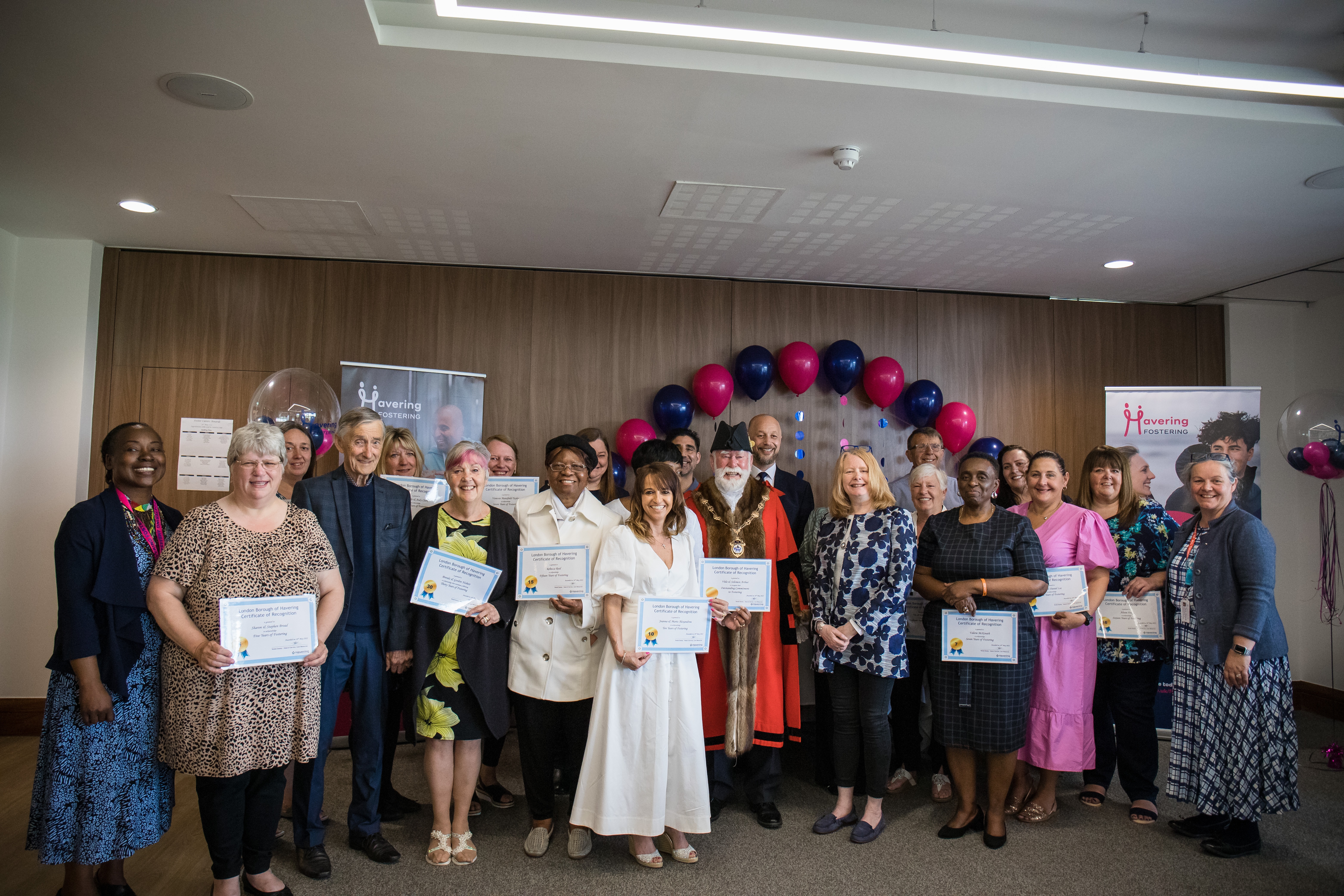 Mayor presents long service awards to foster carers