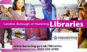 Adult Havering library card