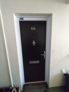 Black front door