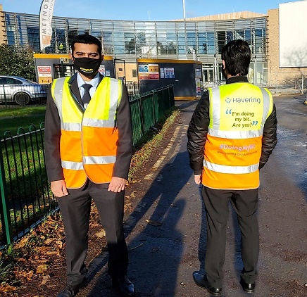 covid marshals on patrol