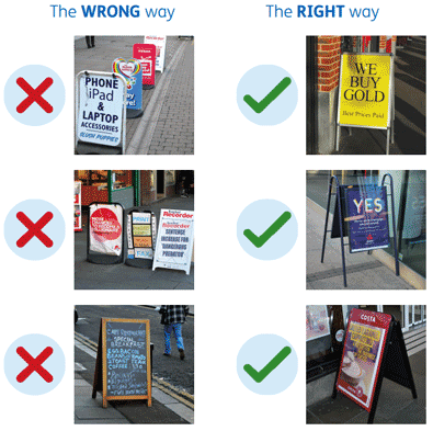 A-board guideance image