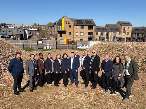 Havering Councillors and Wates representatives visit Chippenham Road site