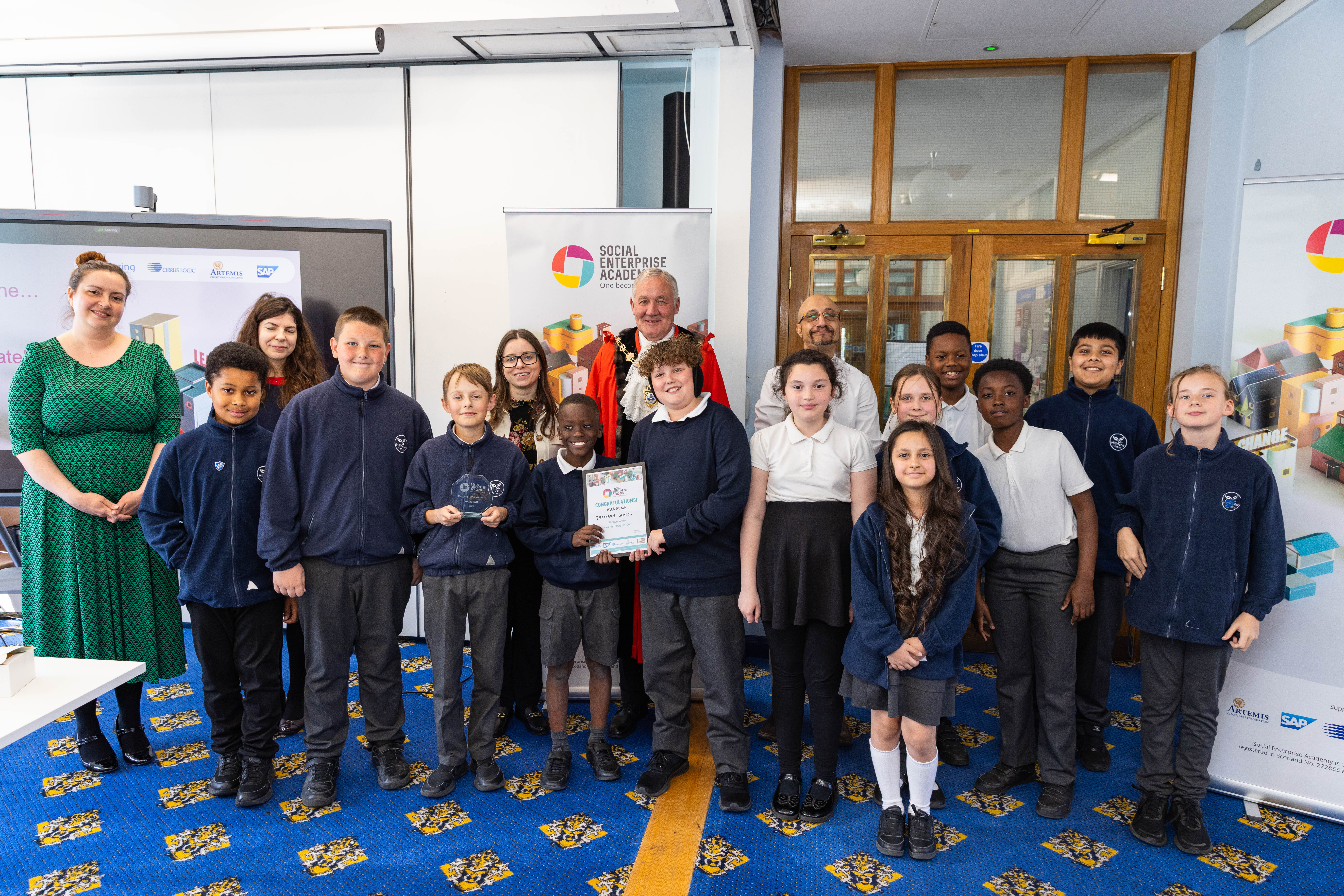 Pupils at the dragons' den event