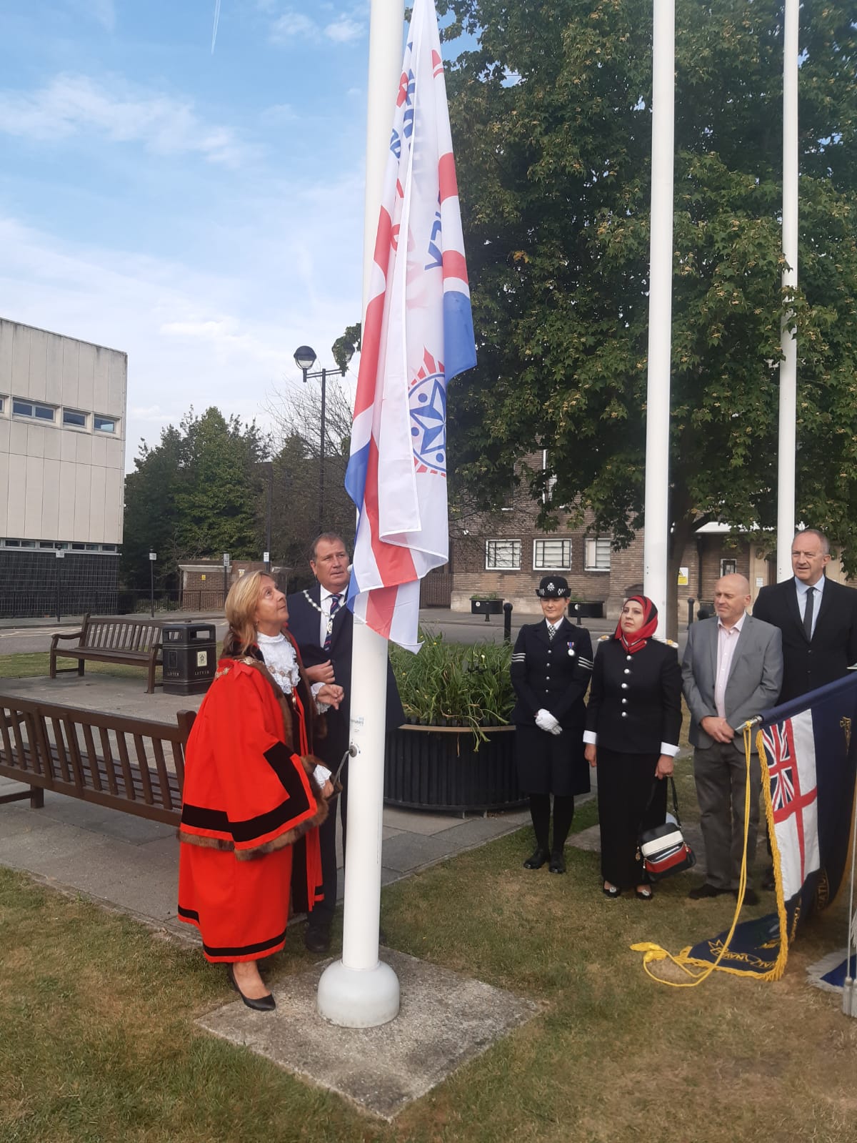 999 flag raising