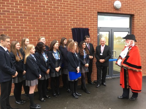 Redden Court opening - Mayor and pupils