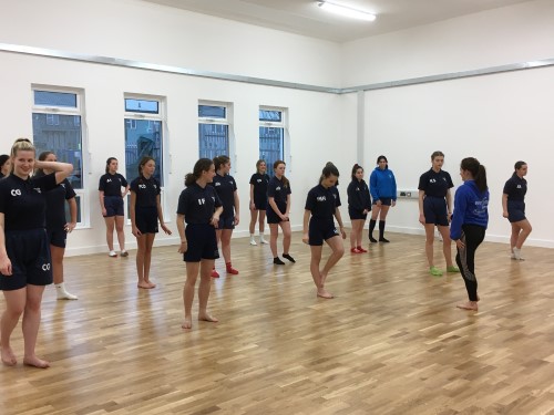 Redden Court opening - Exercise class in session