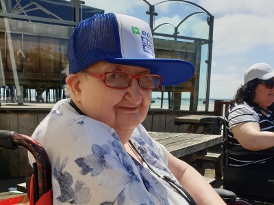 Yew Tree Centre - Service user at the seaside