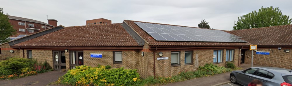 Yew Tree Centre exterior strip banner