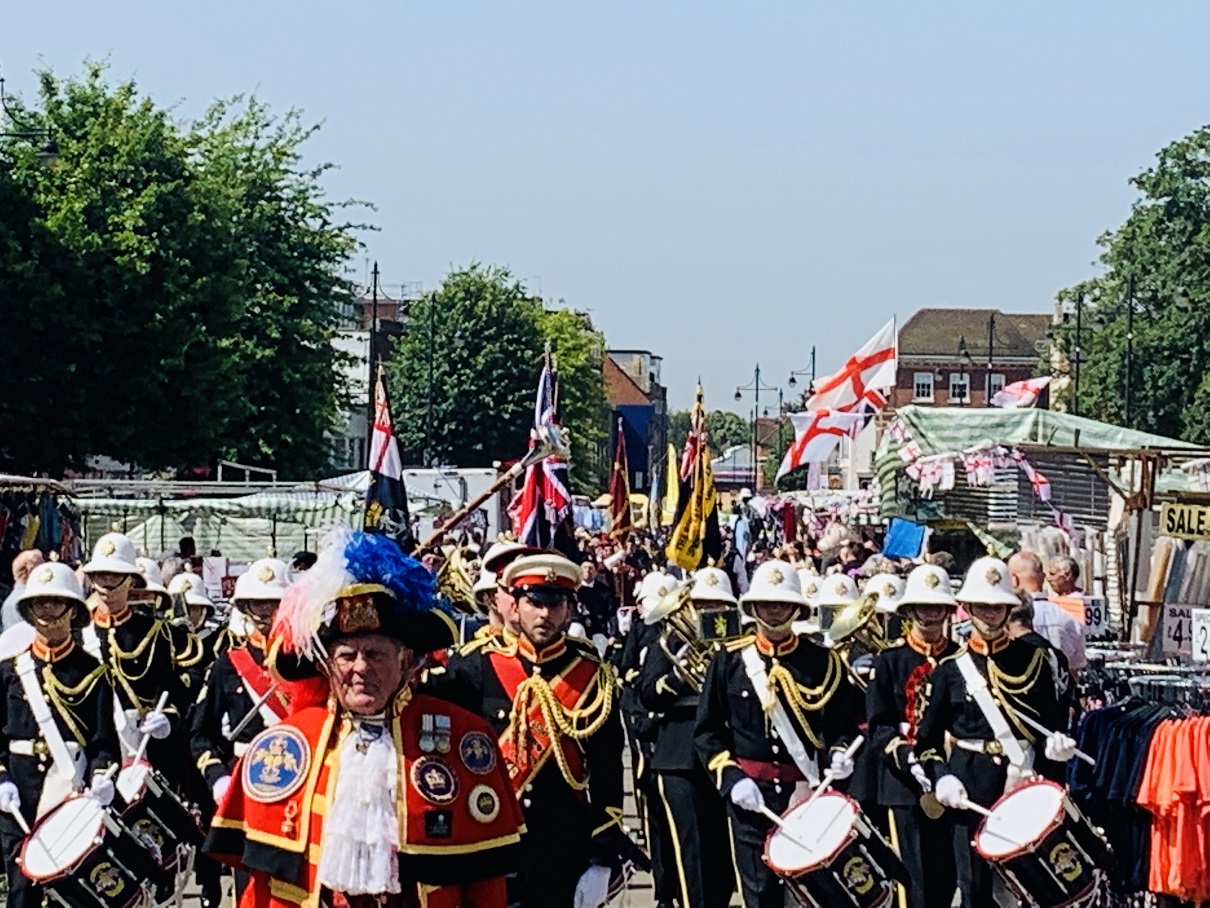 Parade marches through Romford Market