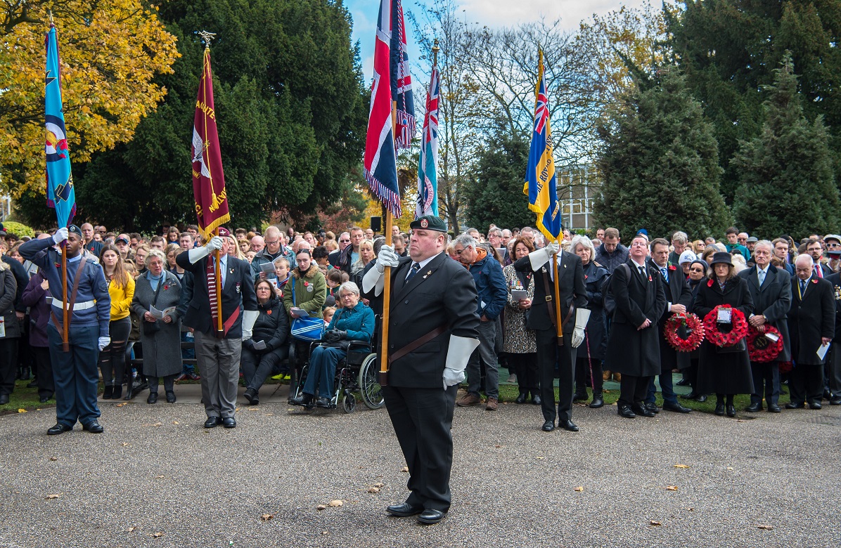 A packed Coronation Gardens for last year's Remembrance Sunday service in Romford.